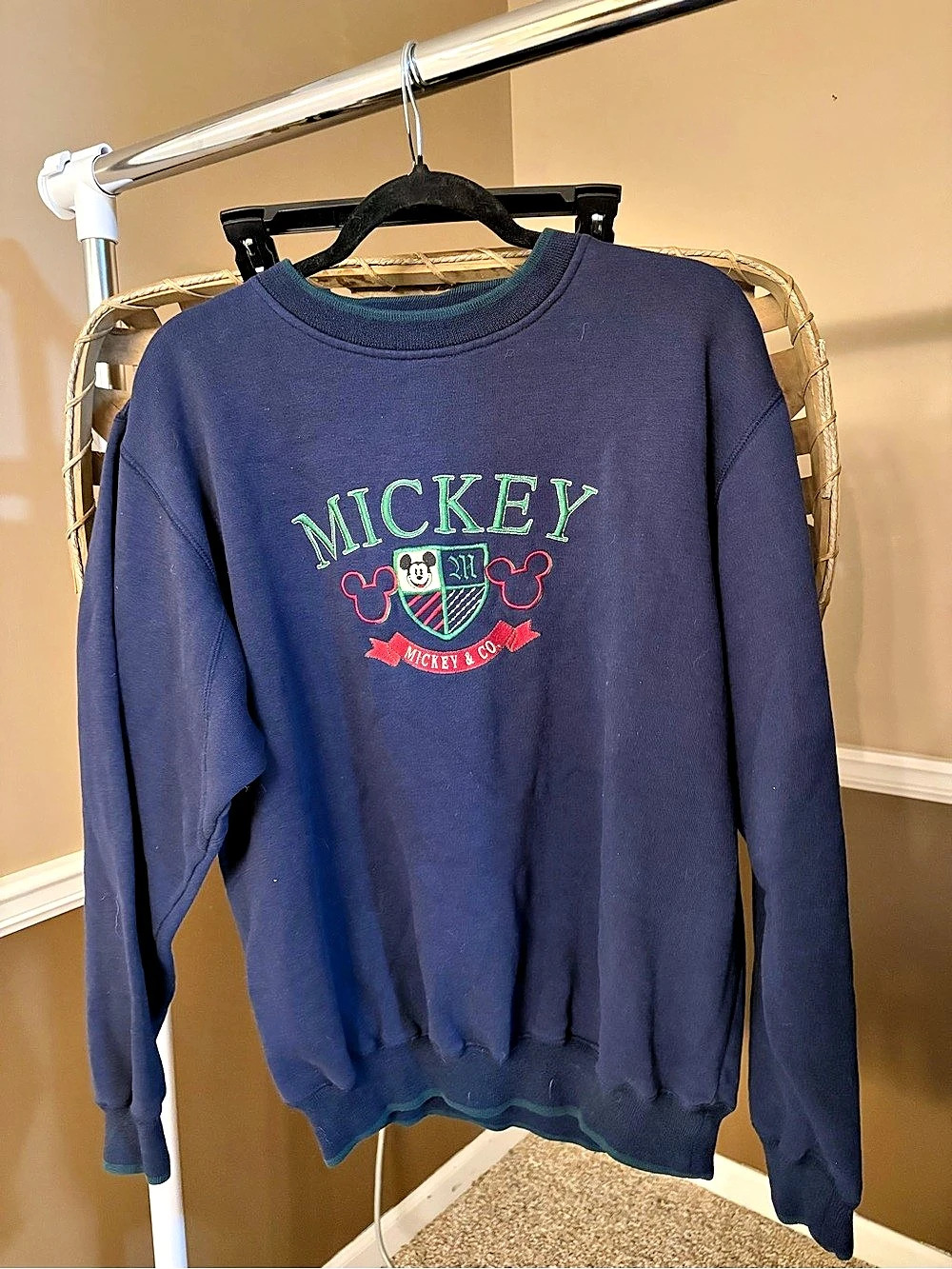 Mickey & Co. Blue Graphic Sweatshirt Size Large